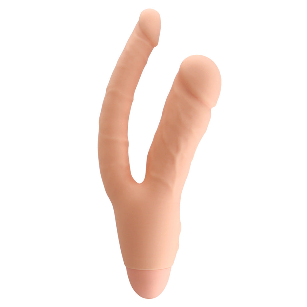 Realistic Double Penetration Vibrator for Women - Powerful G-Spot & Clitoral Stimulation - Waterproof Silicone Adult Toy for Couples Play & Solo Pleasure - Perfect for Romantic Nights & Self-Care Moments