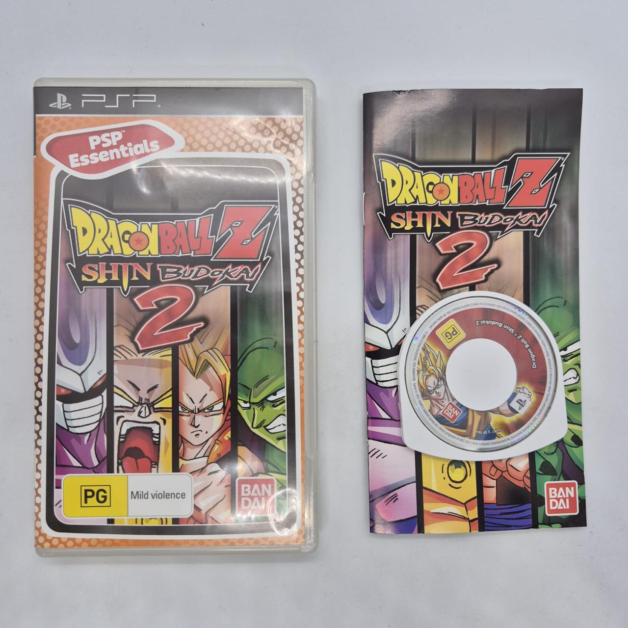 Dragon Ball Z Shin Budokai 2 PSP Game - Complete with Original Manual | Authentic Playstation Portable Action Fighting Game for Anime Fans - Perfect for Collectors and Retro Gaming Enthusiasts