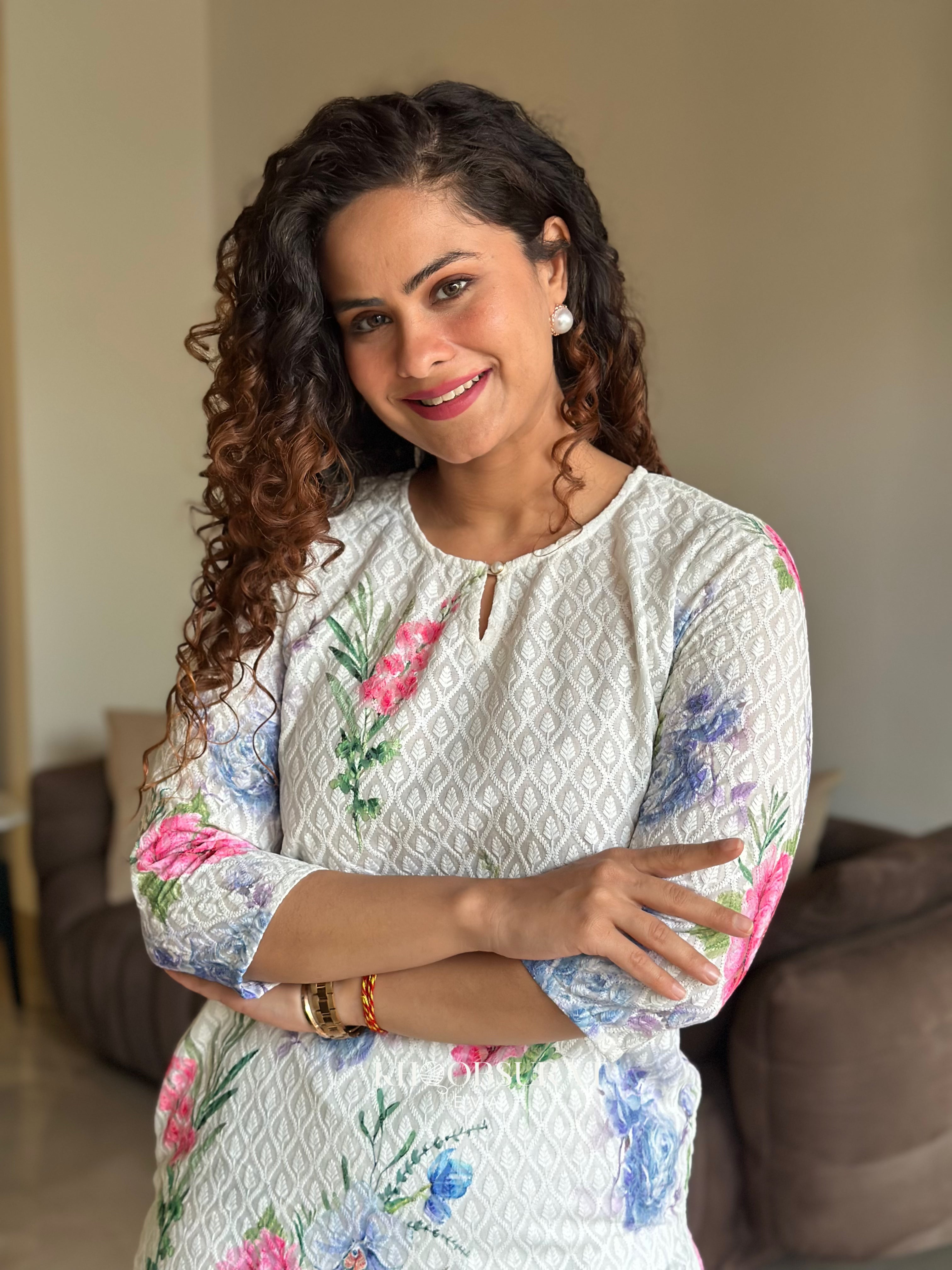 Premium Cotton White Kurta Set for Women - Soft & Comfortable Indian Ethnic Wear - Perfect for Festivals, Weddings & Casual Outings