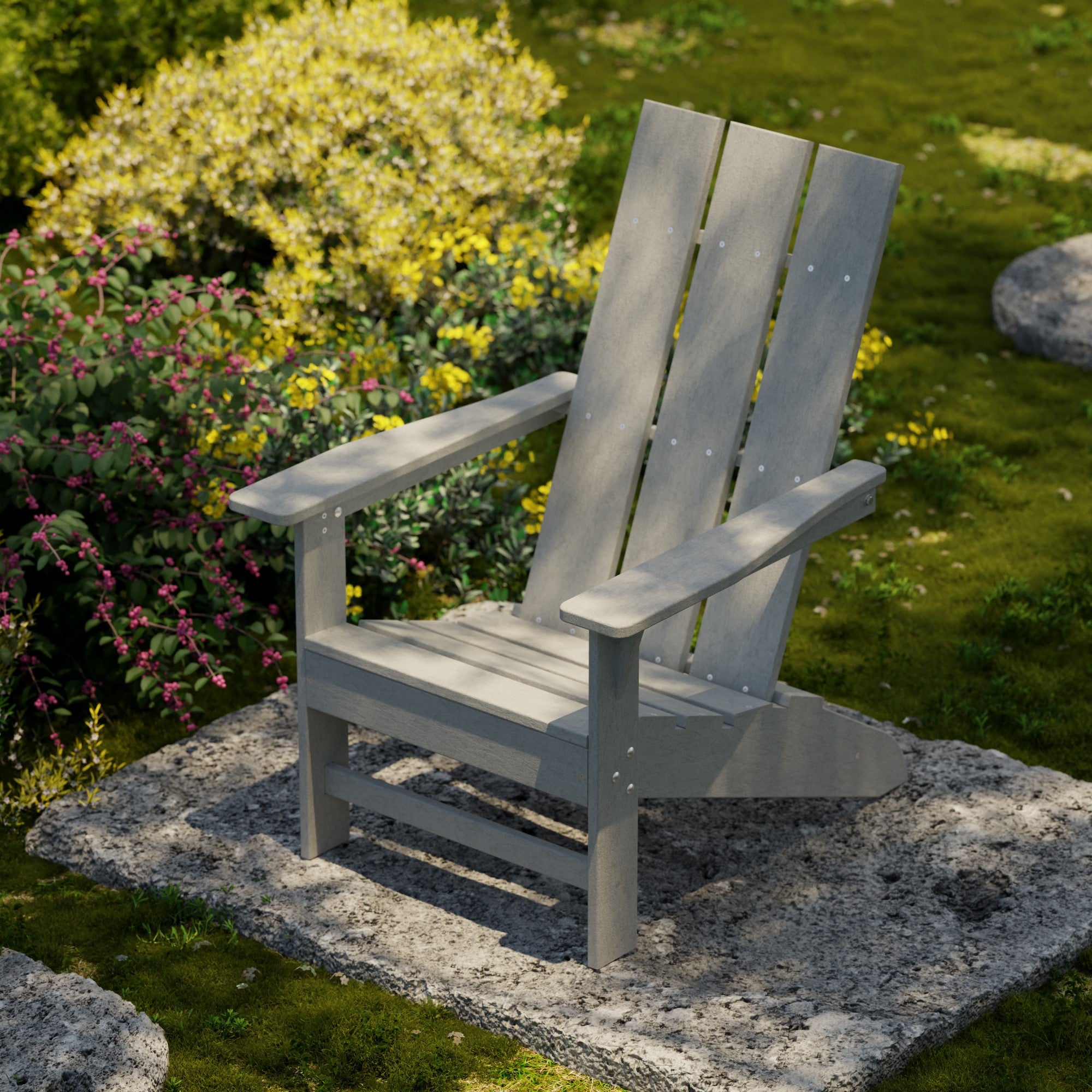 Freedom Modern Adirondack Chair - Weather-Resistant Outdoor Lounge Chair for Patio, Garden & Poolside Relaxation | Comfortable & Durable Polywood Furniture