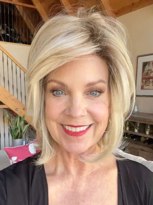 Elizabeth HF Synthetic Lace Front Wig with Mono Top - Natural Looking Human Hair Replacement for Daily Wear, Cosplay & Special Occasions