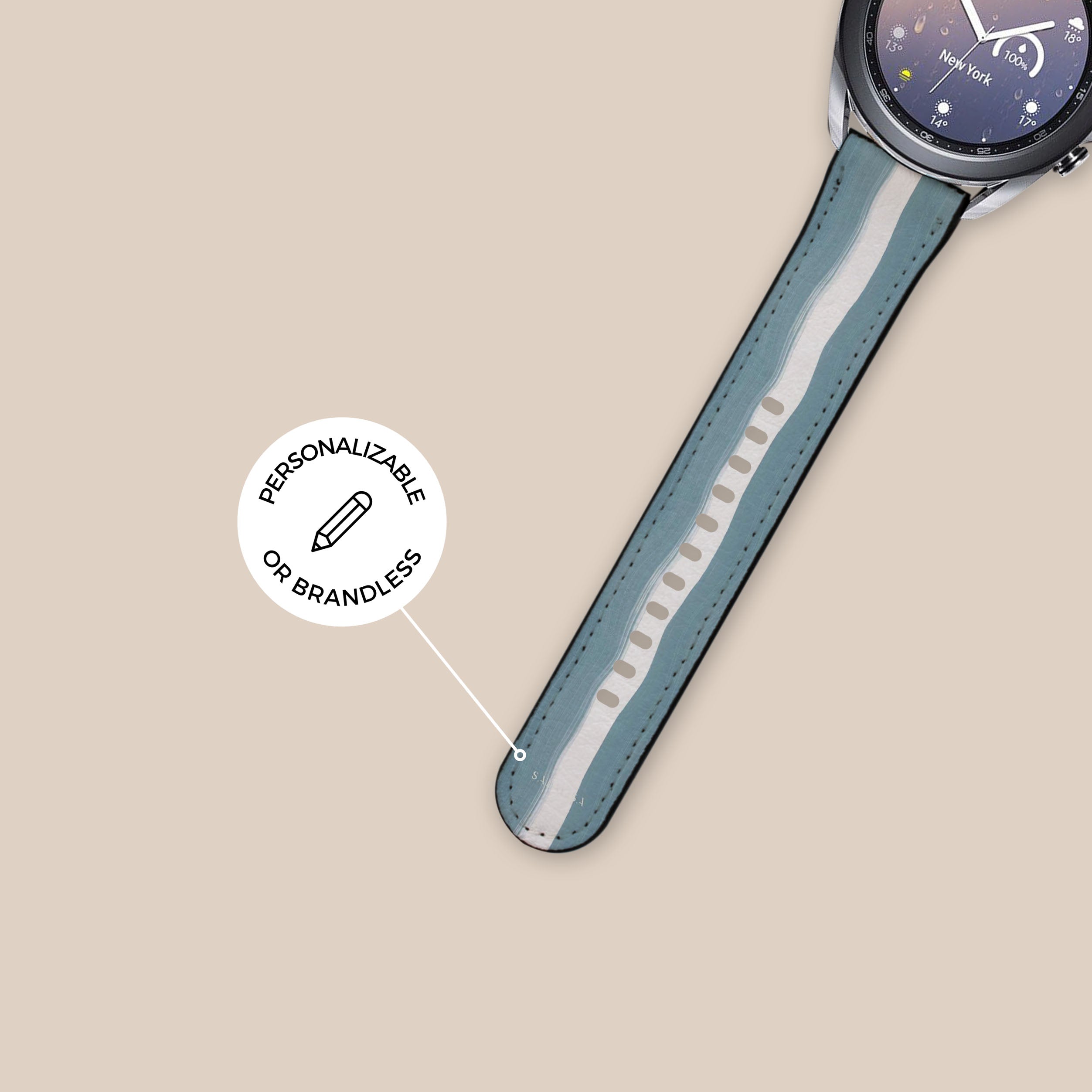 Premium Blue Currents Galaxy Watch Band - Stylish & Durable Replacement Strap for Samsung Galaxy Watch - Perfect for Workouts, Swimming & Everyday Wear