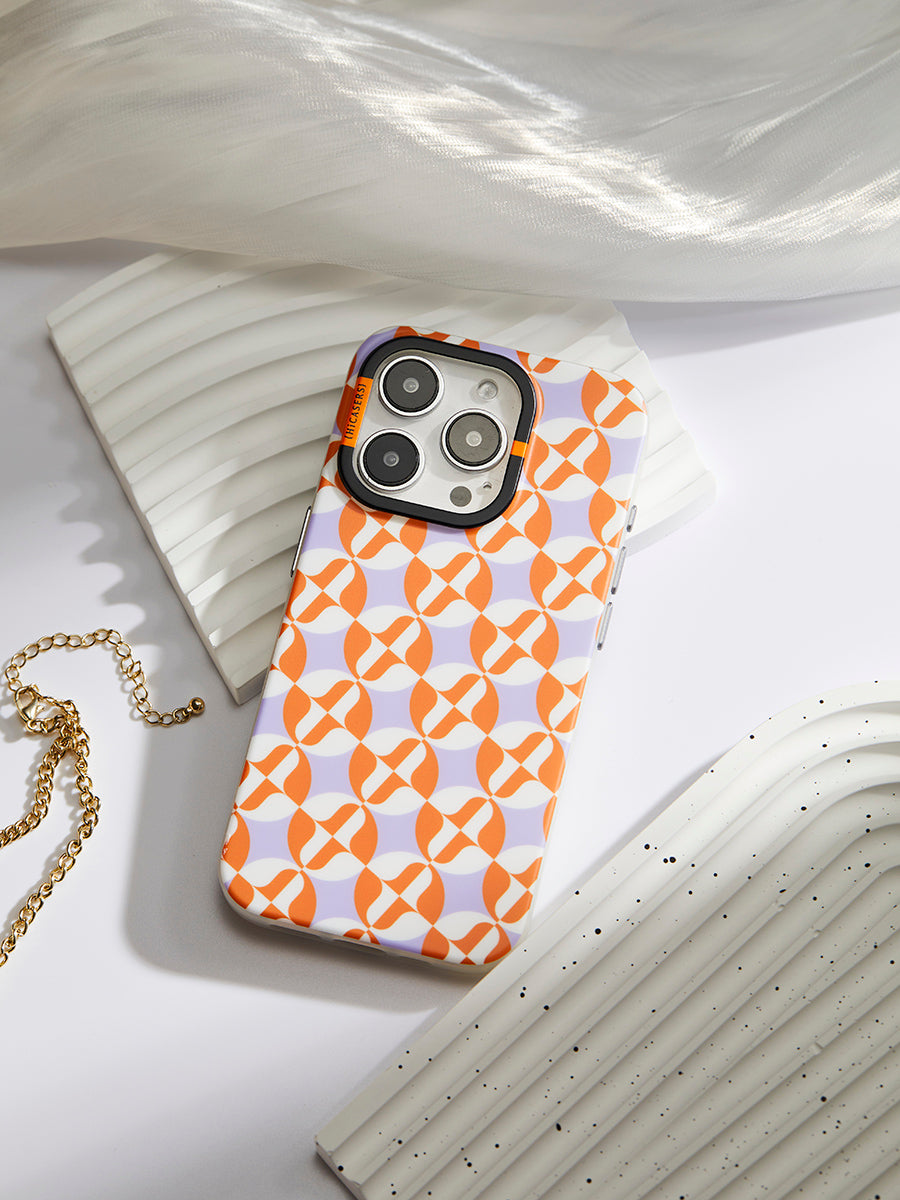Custom Logo Phone Case - Durable Lilac & Orange Protective Cover for iPhone & Samsung - Perfect for Work, Travel & Everyday Use