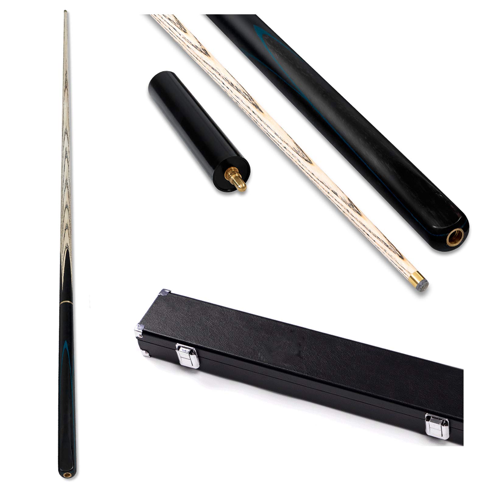 Premium Hardwood Ash Wood Pool Cue Stick - 3/4 Section 57 Inch (145cm) Professional Billiard Cue with 10mm Tip - 18oz Weight for Perfect Balance - Ideal for Home Bars, Snooker & Pool Games - Durable & Easy to Carry