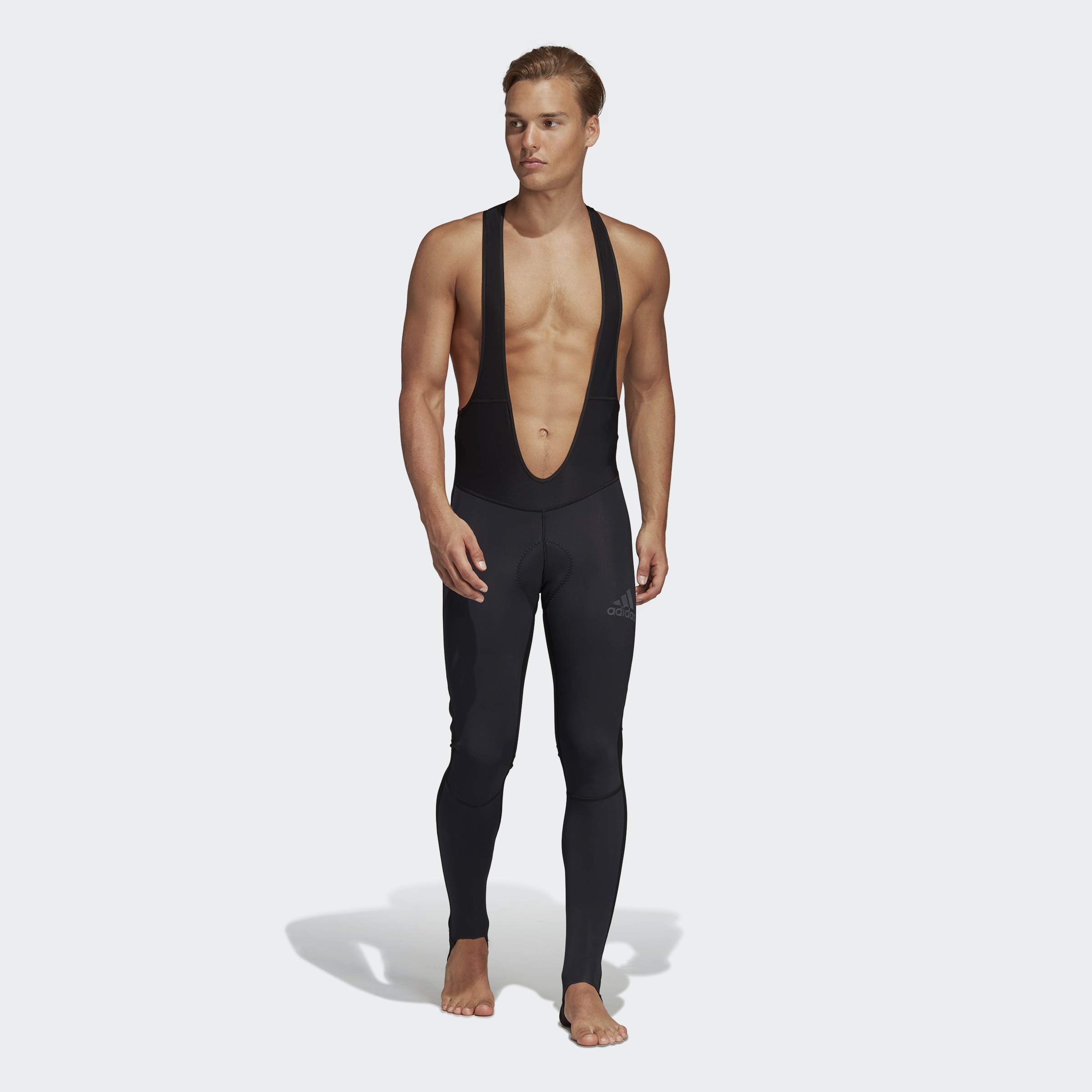 Adidas Men's Climawarm Padded Winter Bib Tights - Thermal Cycling Pants for Cold Weather Riding, Running & Outdoor Sports