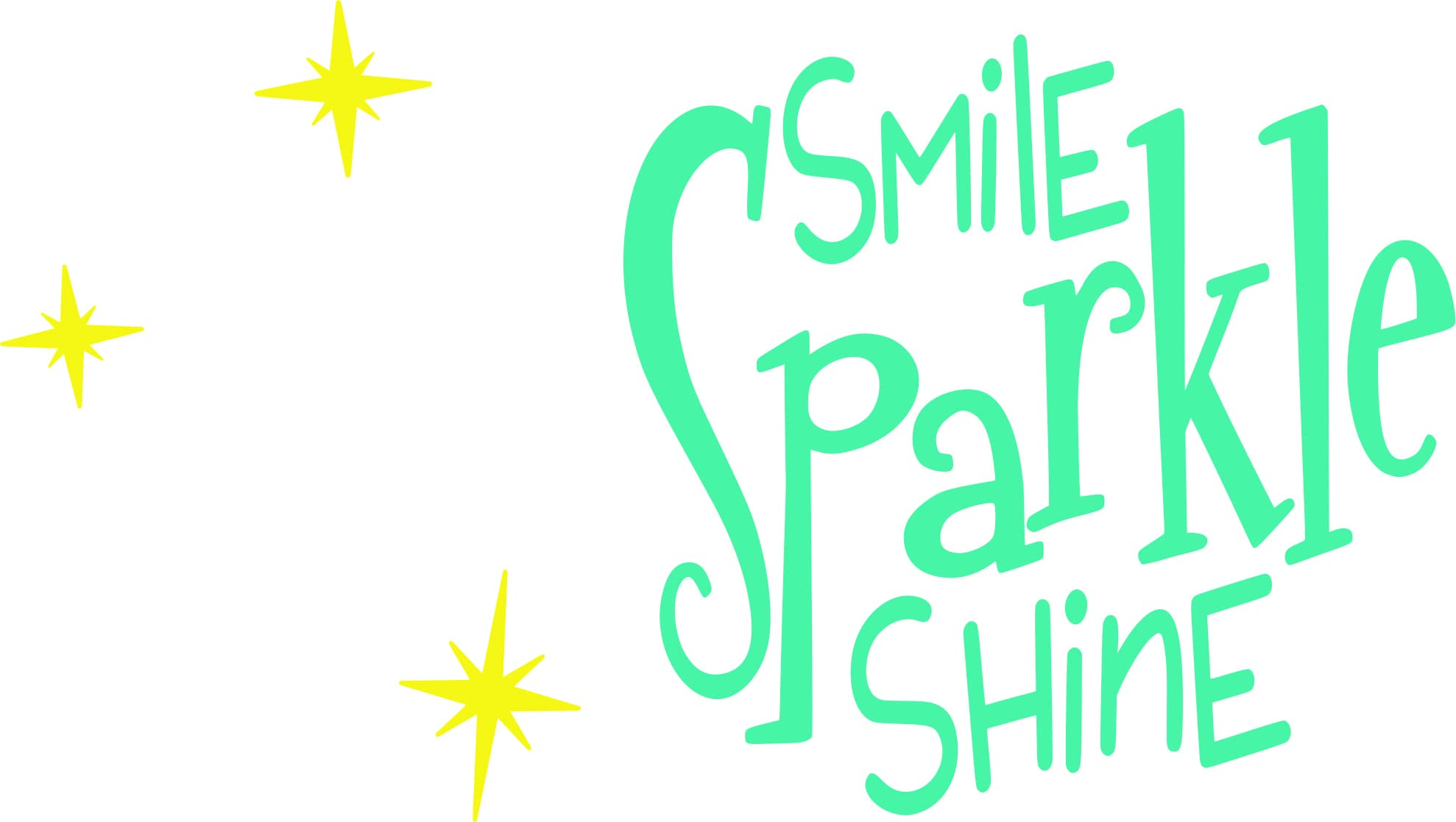 Unique Smile Sparkle Shine Vinyl Wall Decal Stickers - 12x24 Inch Home Decor for Bedroom, Living Room, Nursery - Perfect for Kids Room, DIY Home Improvement & Wall Art Projects