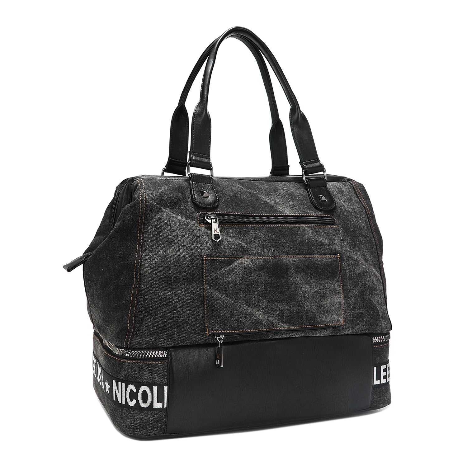 DENIM SISTERS SECRET WEEKENDER - Stylish Women's Denim Travel Bag for Weekend Getaways, Perfect for Short Trips & Overnight Stays