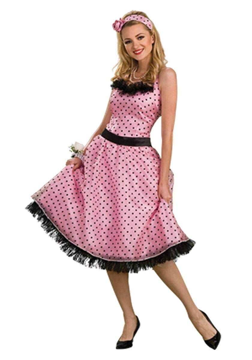 Rubie's Polka Dot Prom Dress for Women - Adult Large Size, Perfect for Halloween, Cosplay, and Themed Parties