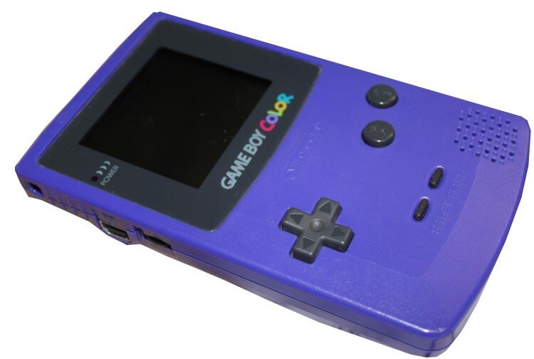 Original Nintendo Game Boy Color Grape Purple - Retro Handheld Gaming Console for Kids & Adults, Perfect for Travel & Nostalgic Gaming