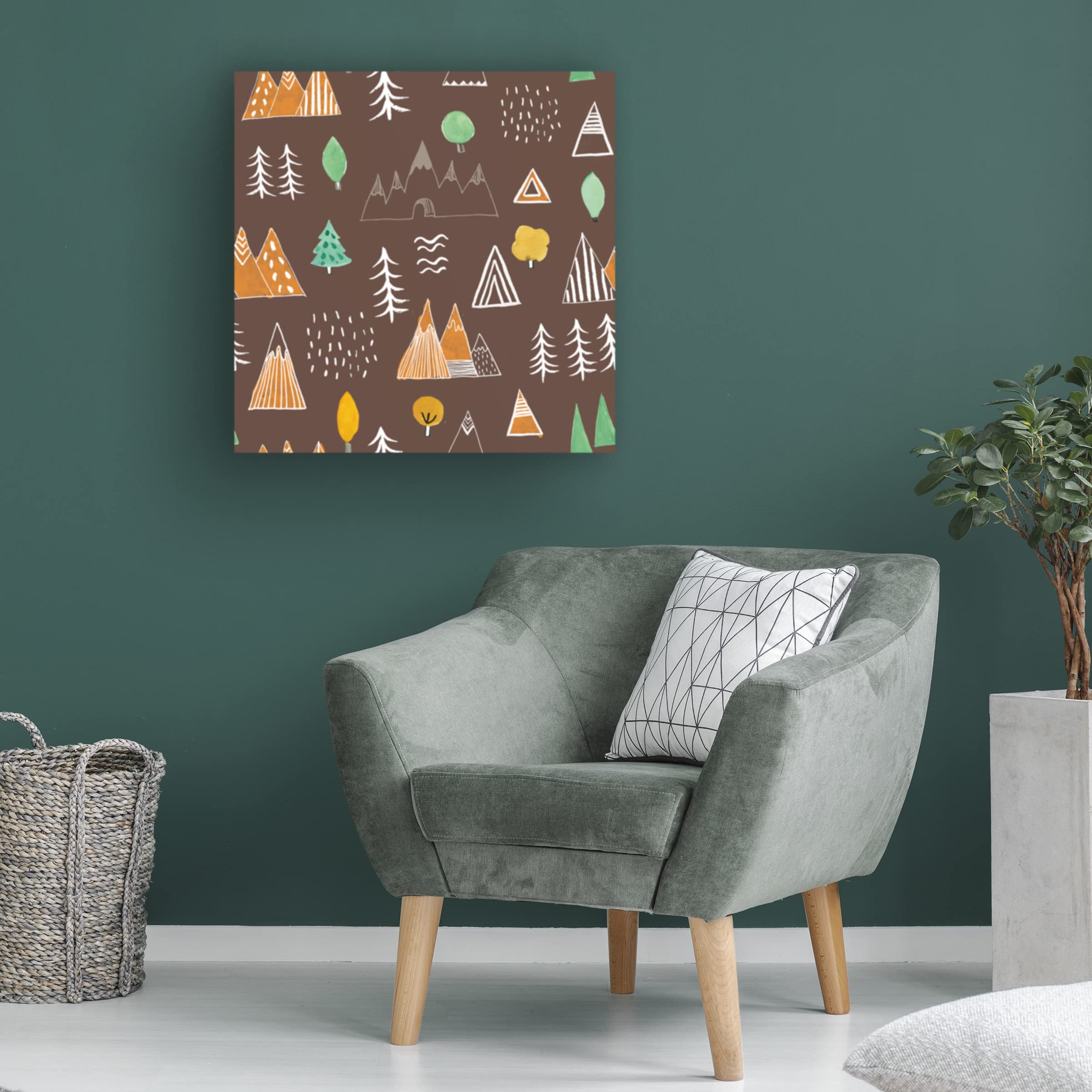 Farida Zaman 'Neighborhood Pals Pattern IVA' Canvas Wall Art Print - Modern Home Decor for Living Room, Bedroom & Office - Trademark Fine Art Collection