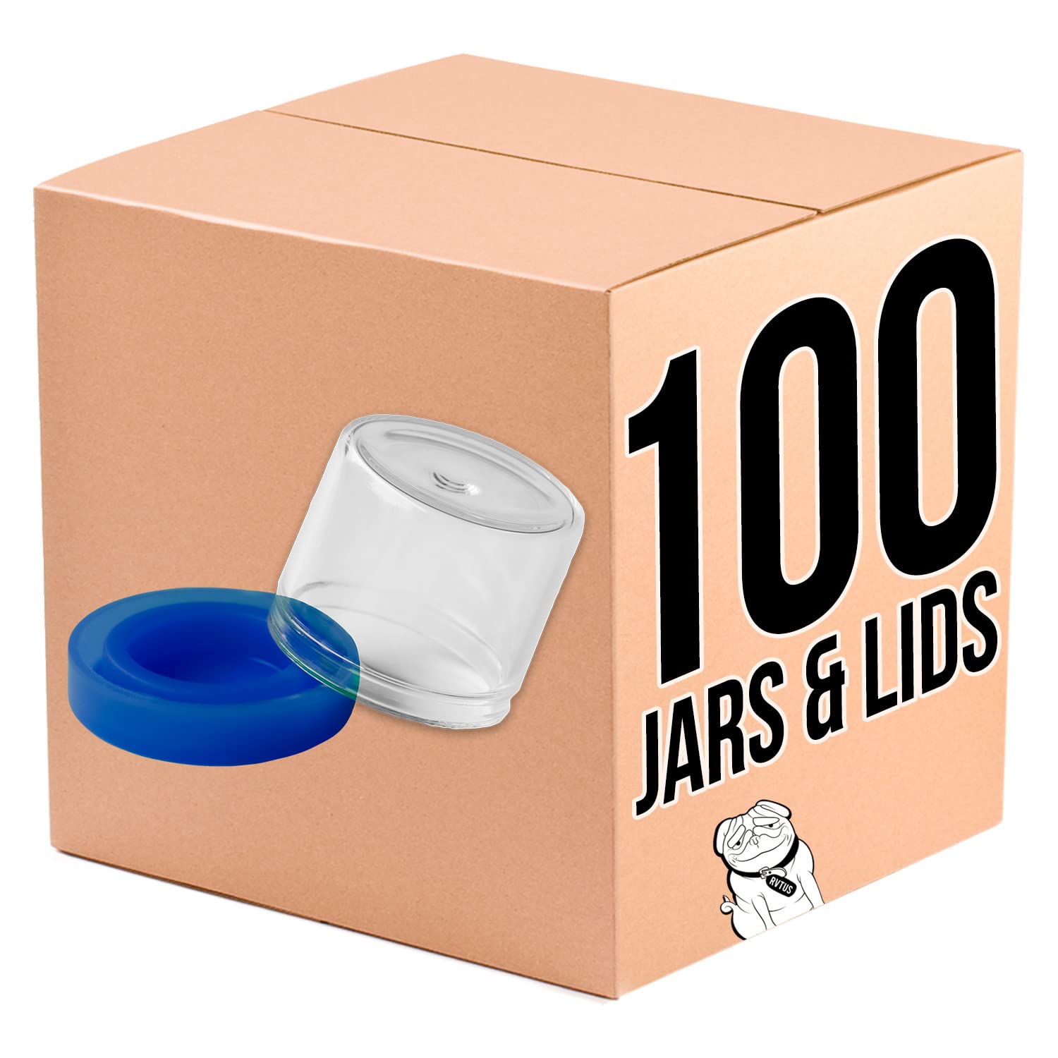 100-Pack 6ml Round Glass Jars with Silicone Lids - Airtight No-Neck Containers for Essential Oils, CBD Waxes, Lip Balms, Cosmetics & DIY Beauty Products (Blue) - Perfect for Home Storage, Travel & Small Batch Crafting