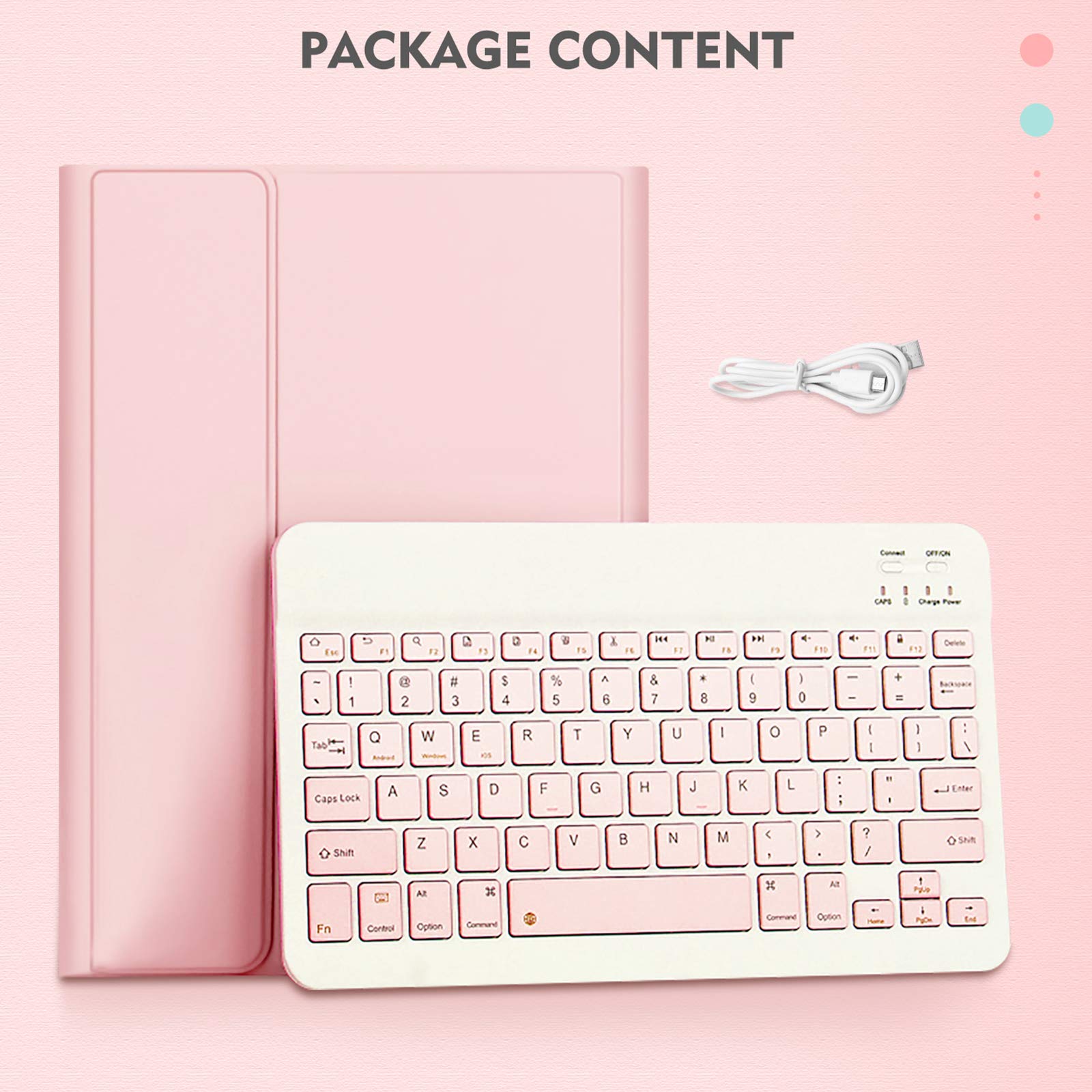 iPad 9th/8th/7th Gen Keyboard Case (2021/2020/2019) - 10.2 Inch Protective Cover with Wireless Detachable Keyboard, Pencil Holder & Auto Wake/Sleep | Supports Charging | Purple & Pink Options | Perfect for Work, Study & Travel