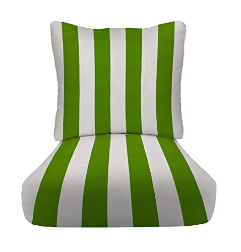 Kiwi & White Cabana Stripe