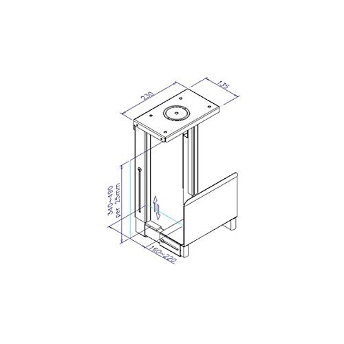 LINDY 40283 Under Desk PC Holder - Black | Space-Saving Computer Mount | Perfect for Home Office & Gaming Setup
