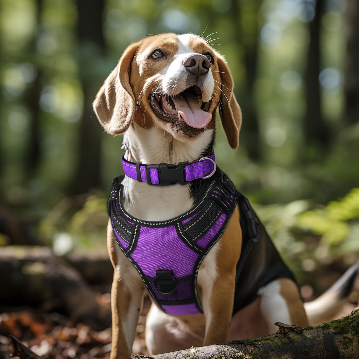 Joytale 6FT Reflective Dog Leash & Soft Neoprene Padded Collar Set (16-24