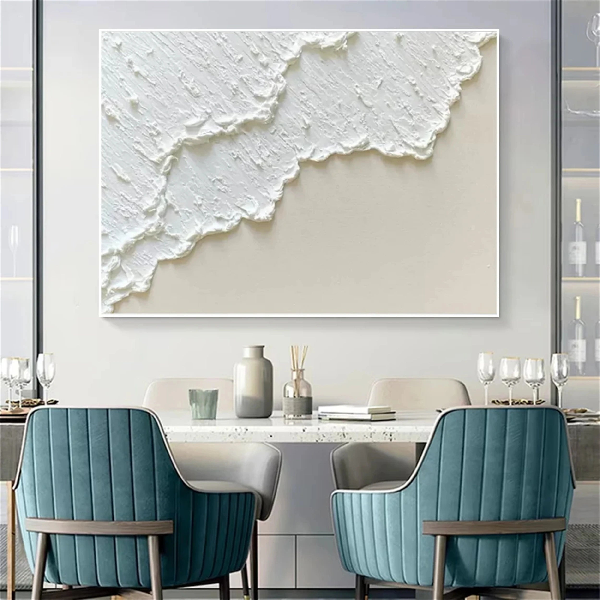 Minimalist Textured Plaster Art Painting - Modern Abstract Wall Decor for Living Room, Bedroom & Office | #MM102
