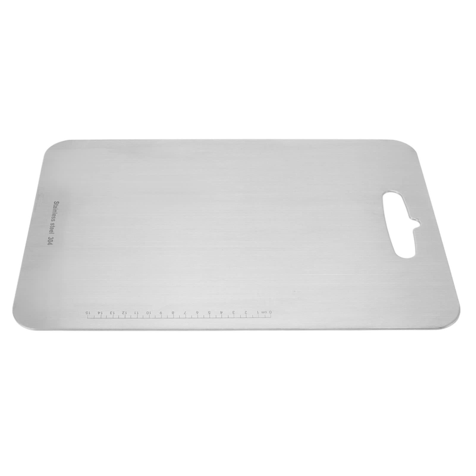 Premium 304 Stainless Steel Double-Sided Cutting Board - Non-Scratch, Easy Clean Kitchen Chopping Board for Meat, Vegetables & Fruits | Perfect for Home Cooking, Meal Prep & Professional Chefs