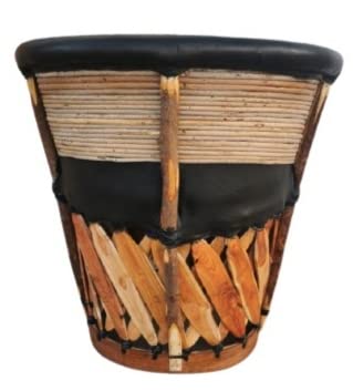 Handmade Traditional Mexican Equipal Chair - Black Zarape Design, Artisan Crafted in Mexico | Original Leather Seat for Home, Bar, Restaurant, Office & Hotel Decor | Perfect for Patio, Living Room & Southwest Style Interiors