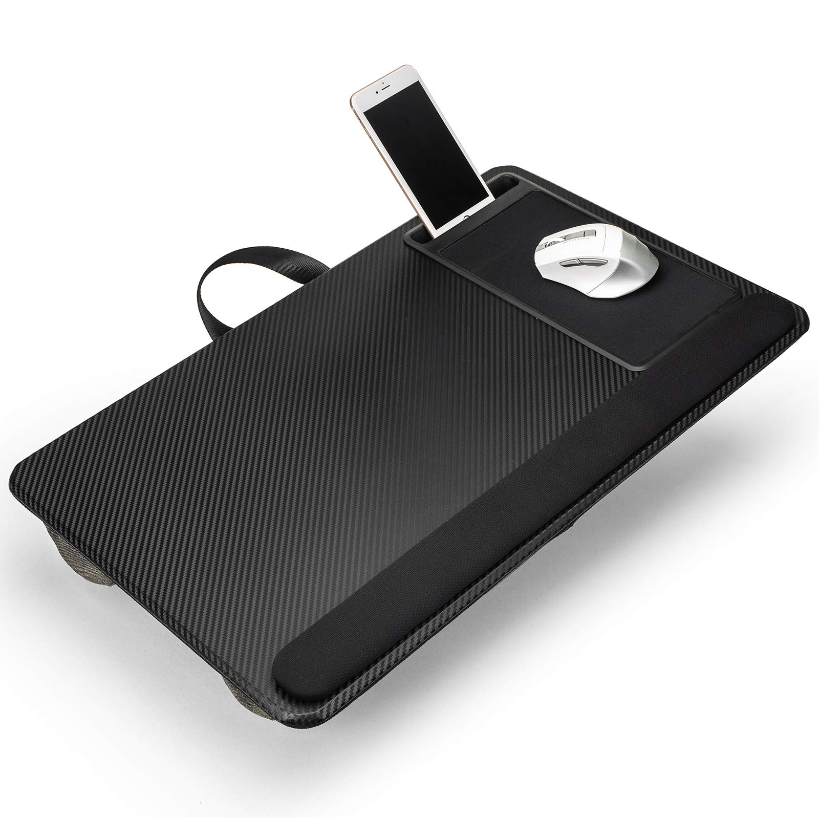Ergonomic Laptop Cushion for Bed & Couch - Cooling Pad with Mouse Pad & Wrist Support - Portable Lap Desk Tray Fits 17