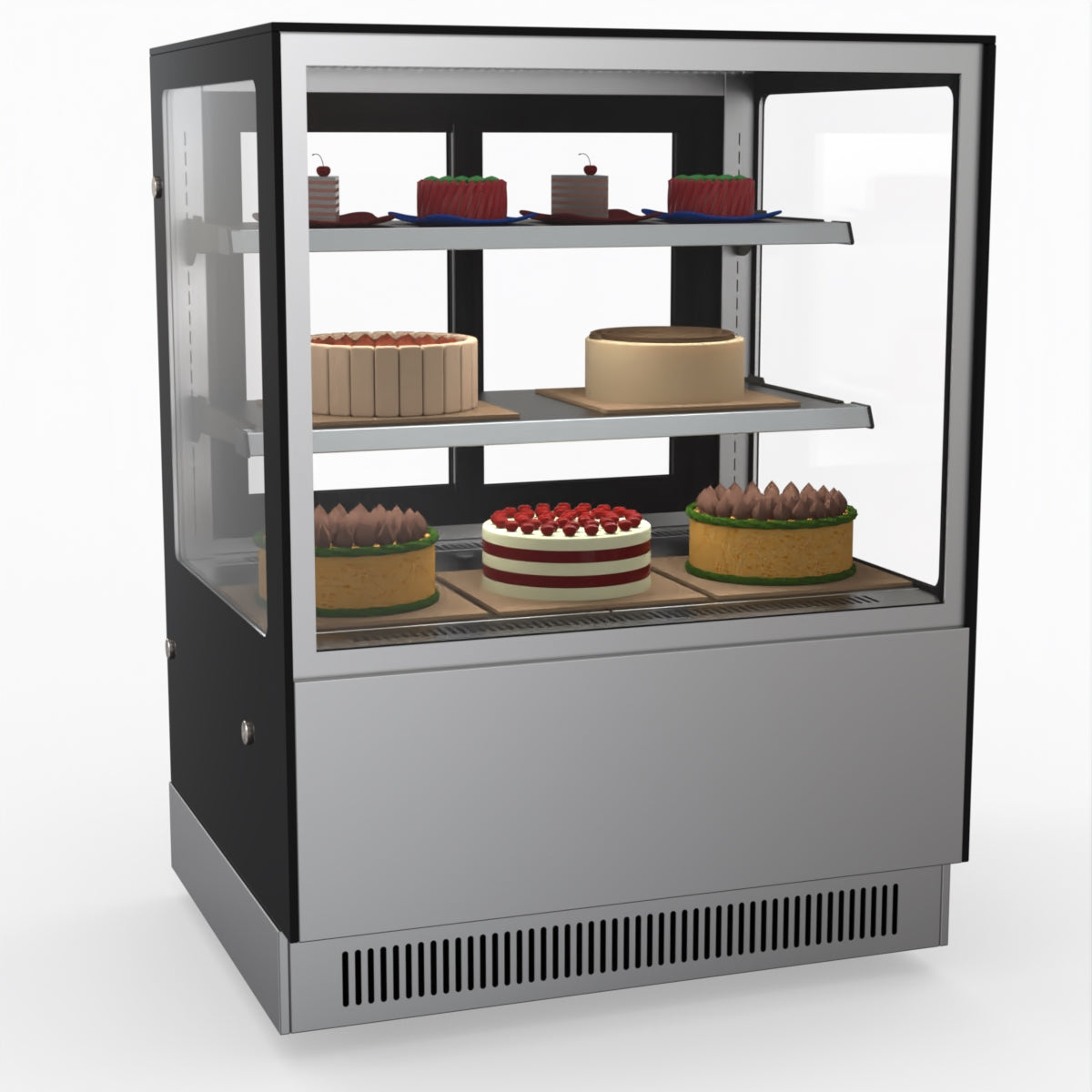 Bonvue Modern 2-Tier Acrylic Cake Stand with Non-Slip Base - Perfect for Dessert Displays, Wedding Cakes, Buffet Serving, and Kitchen Counter Decor