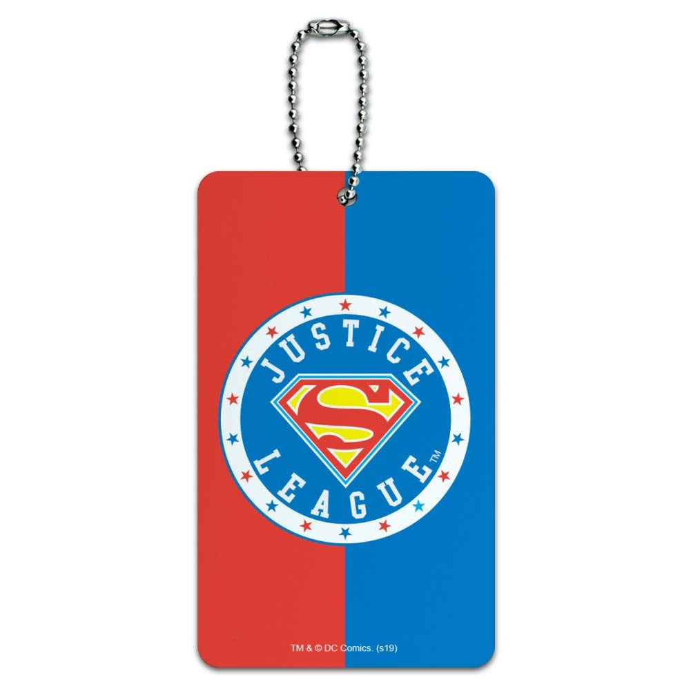 Justice League Superman Logo Luggage Tag - Durable Carry-On ID Tag for Travel Bags, Suitcases & Backpacks - Perfect for Airports, Business Trips & Vacations