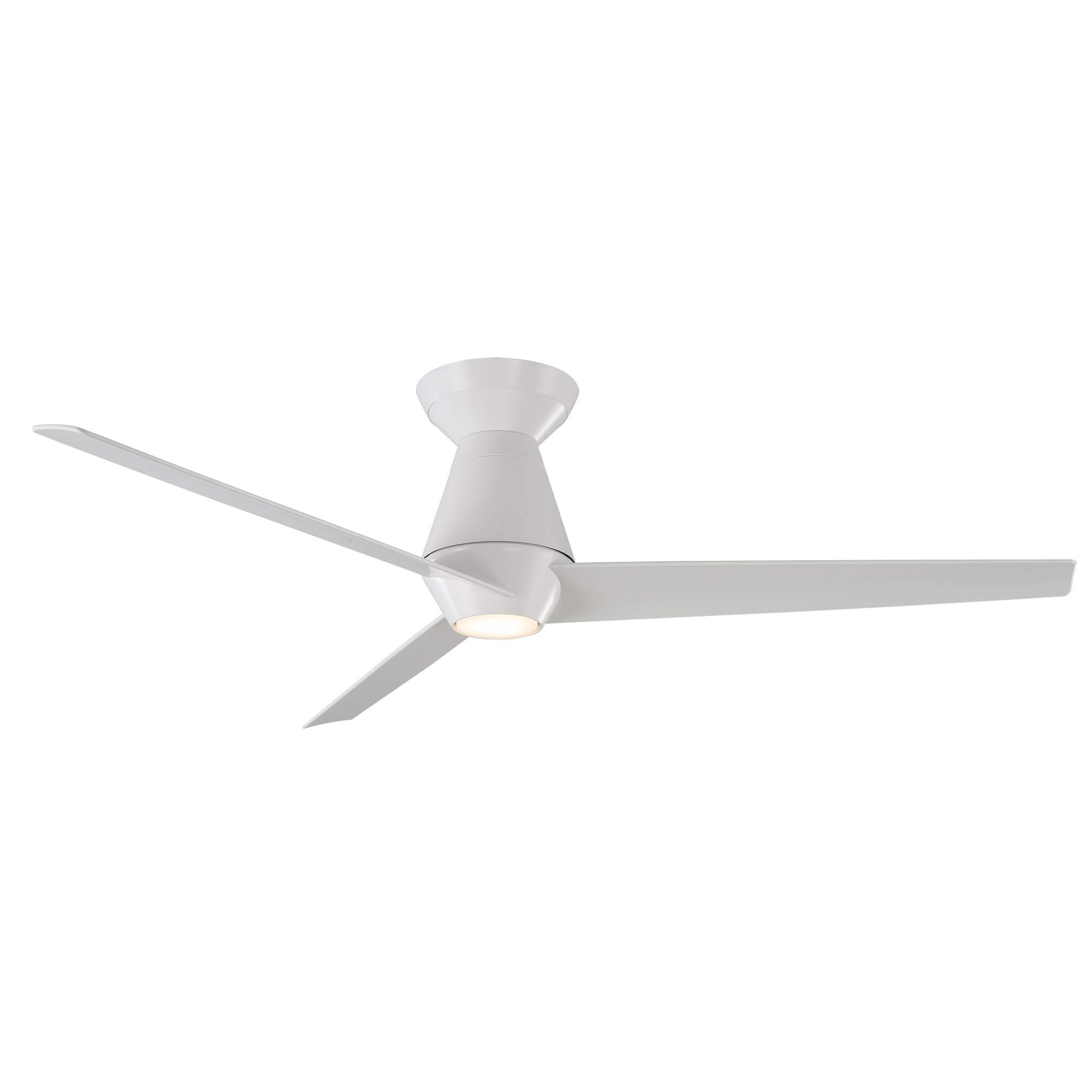 Slim Smart 3-Blade Ceiling Fan 52in Matte White with 2700K LED Light & Remote Control, Compatible with Alexa, Google Assistant, Samsung Things, iOS & Android App – Perfect for Living Rooms, Bedrooms, and Outdoor Patios