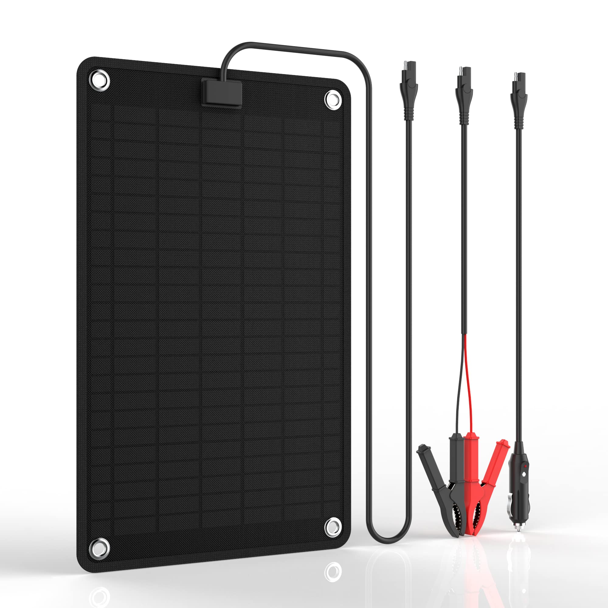 15W 24V Solar Battery Charger for Trolling Motor - Waterproof Trickle Charger for Boats, RVs, Travel Trailers & Marine Applications - Ideal for Monitoring Buoys, Solar Panels & Off-Grid Power - Plug & Play Design with Auto Regulation
