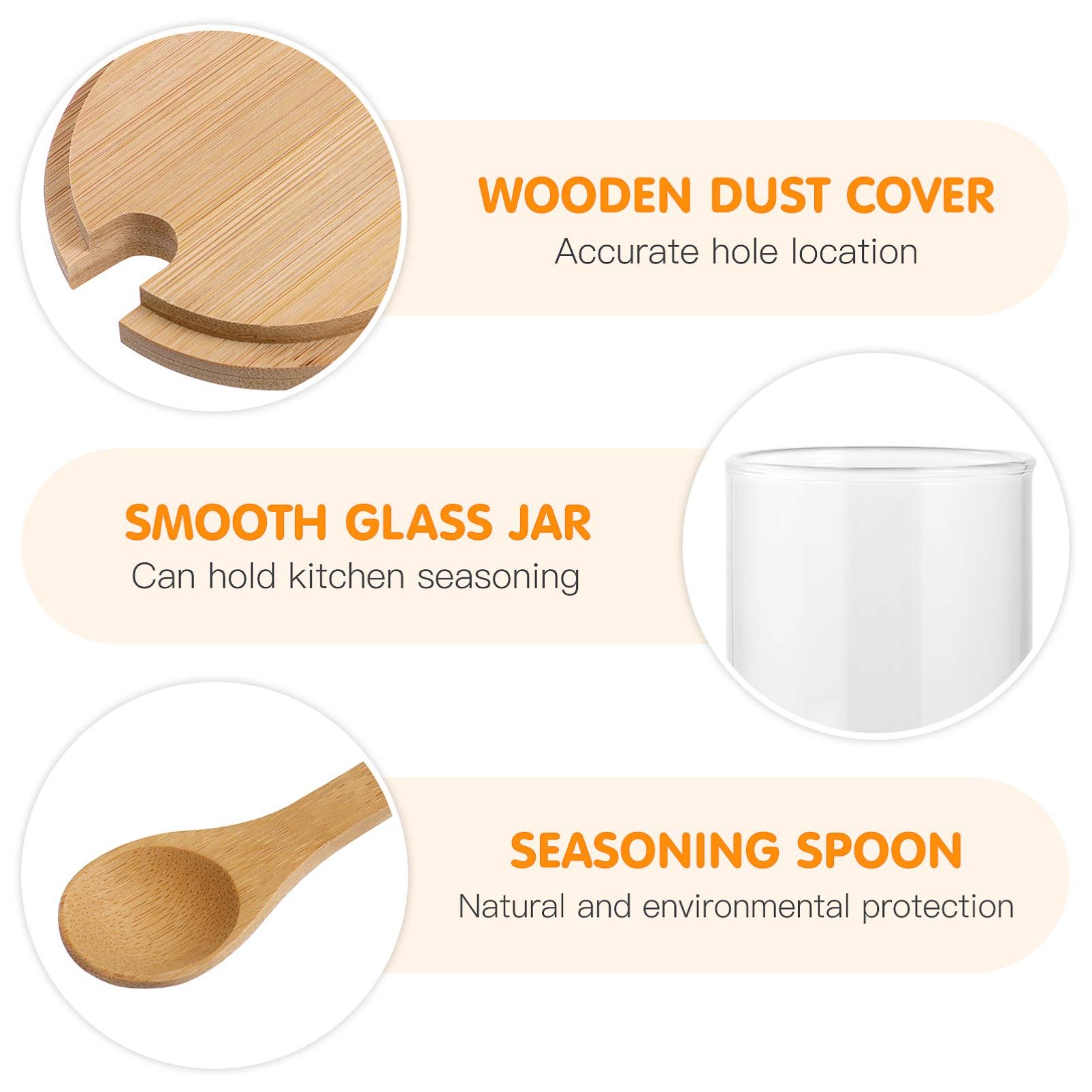 Cabilock Glass Condiment Jars with Lids - 4oz Spice Storage Containers for Kitchen, Pantry & Restaurant | Airtight Seasoning Jars for Salt, Pepper, Sugar & Spices | Perfect for Home Cooking & Food Prep