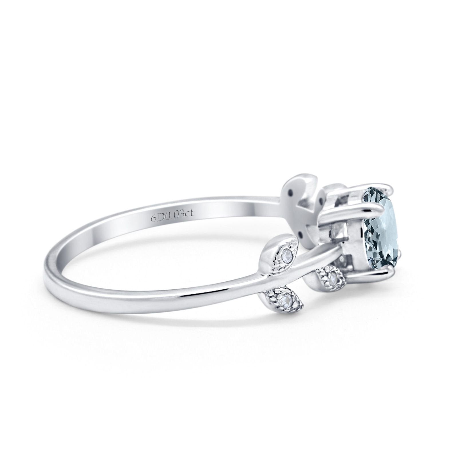 14K Gold 0.87ct Round G SI Diamond Engagement Ring for Women - Size 6.5 | Elegant Wedding Band, Anniversary Gift & Proposal Jewelry for Her