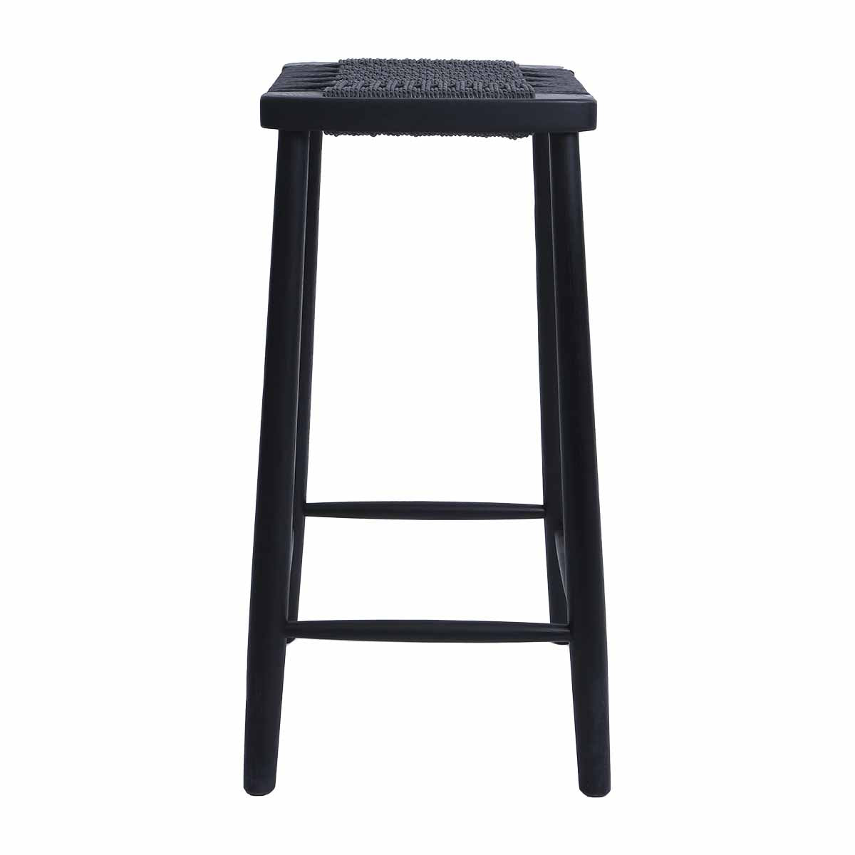 Fitzroy Rattan Bar Stool - Natural Wicker Counter Height Stool with Cushion - Perfect for Kitchen Island, Breakfast Nook & Outdoor Patio Seating