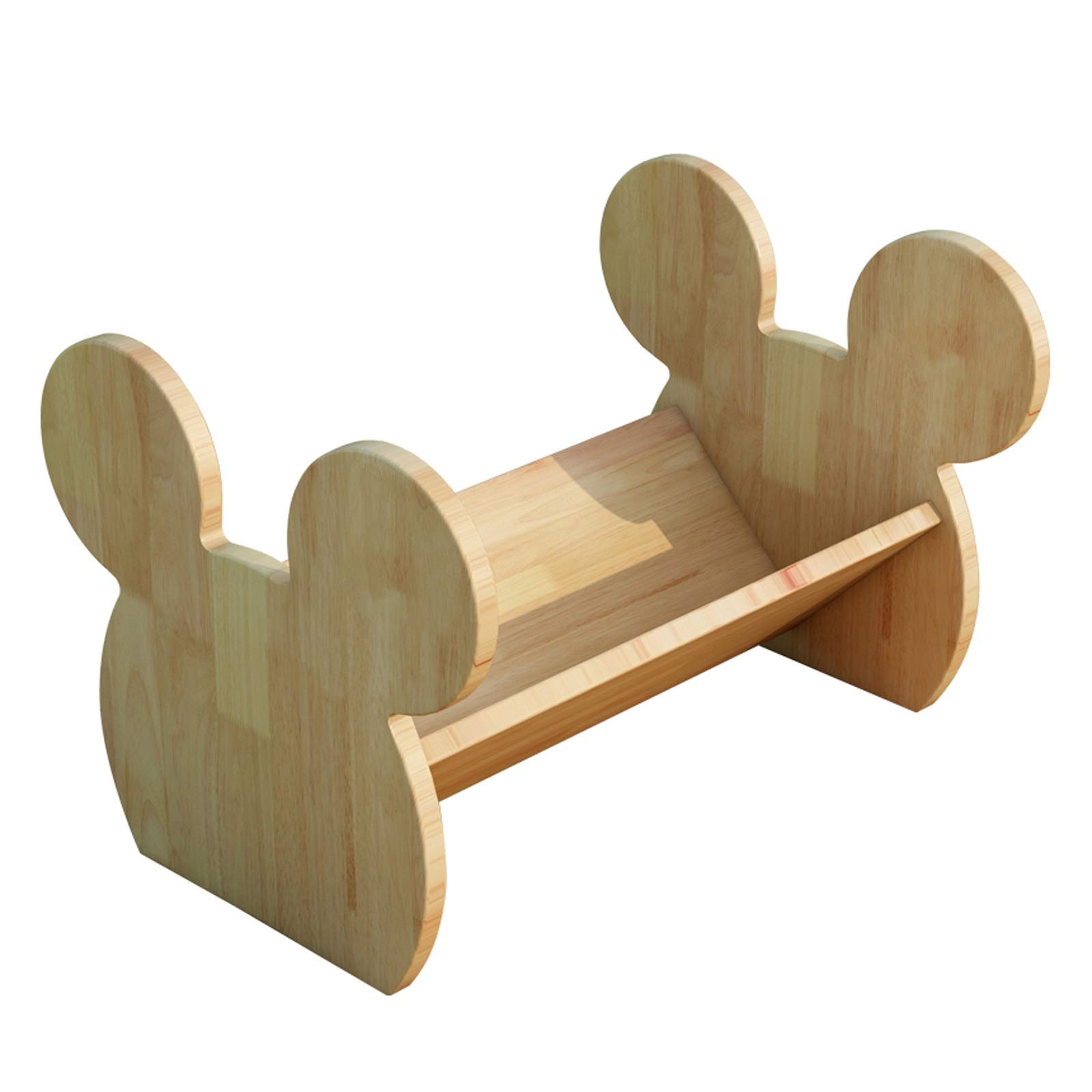 Cute Wooden Tilted Desktop Bookshelf - Decorative Storage Organizer & Display Shelf for Kids & Students | Perfect for Bedroom, Study Room & Office (Color A)