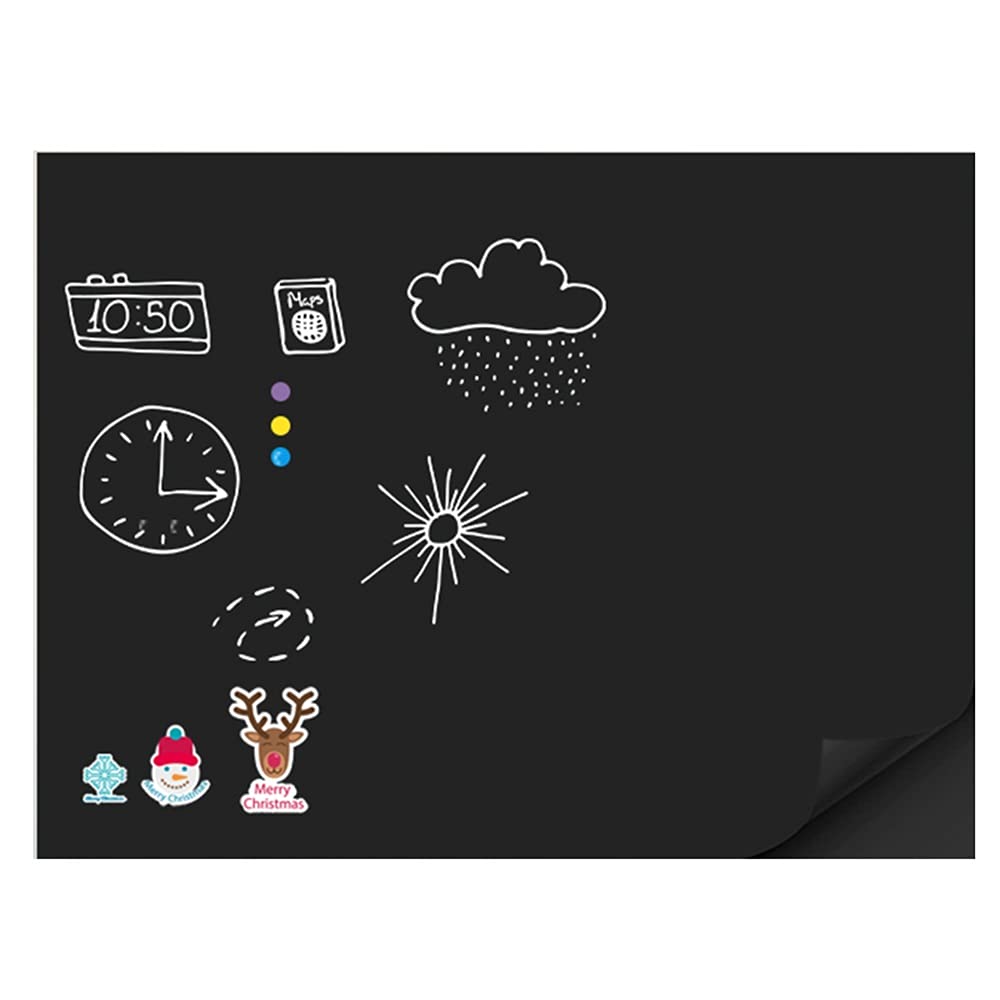 ZAQI Large Blackboard Contact Paper for Kids - Peel & Stick Removable Self-Adhesive Magnetic Chalkboard Wallpaper Roll (Black, 100×200cm/32×79