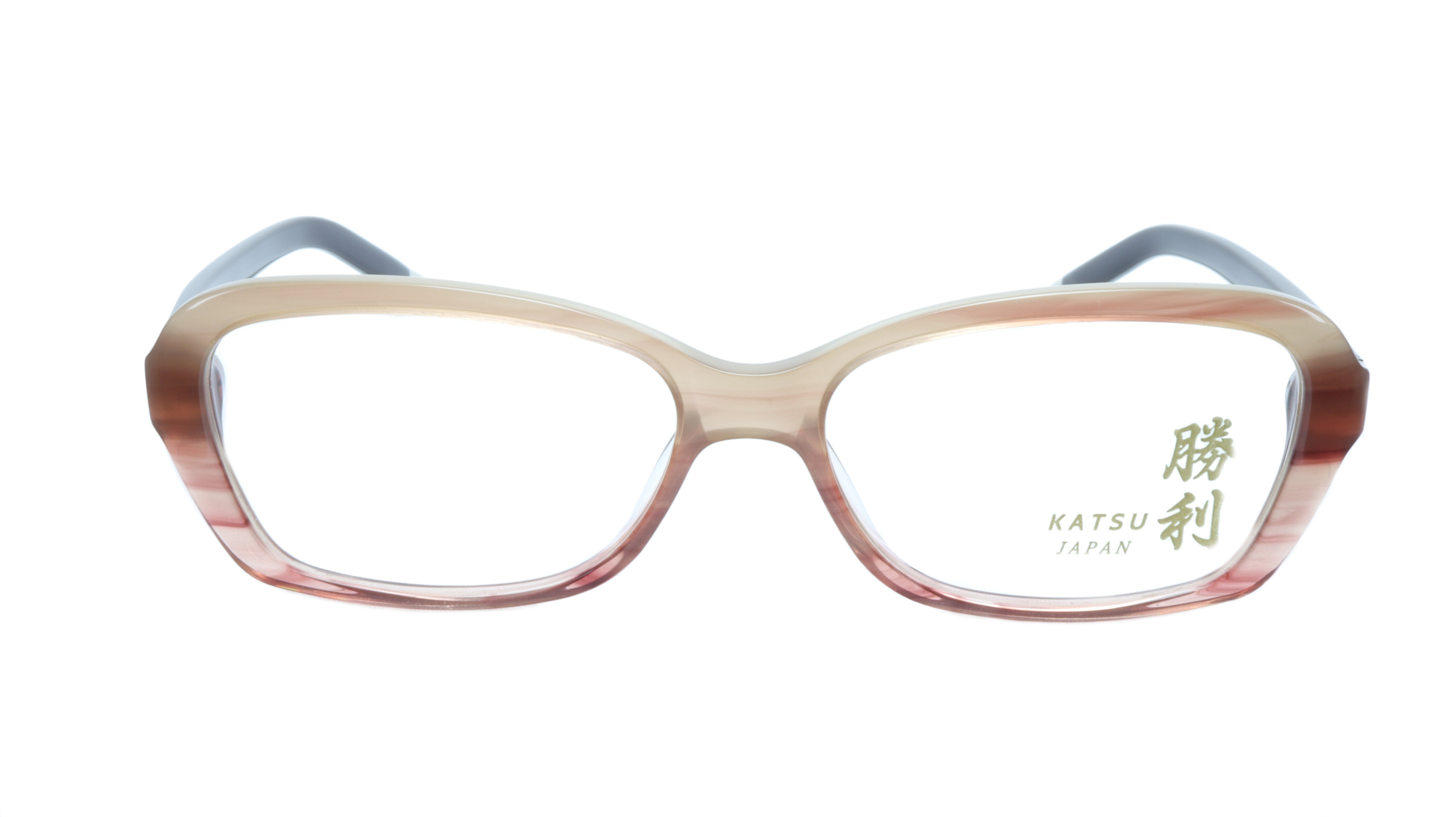 KATSU K8054 COL3 Acetate Eyeglasses Frame - Saddle Brown & Black - 53-16-140 - Made in Japan - Perfect for Reading, Work, and Fashion Accessories