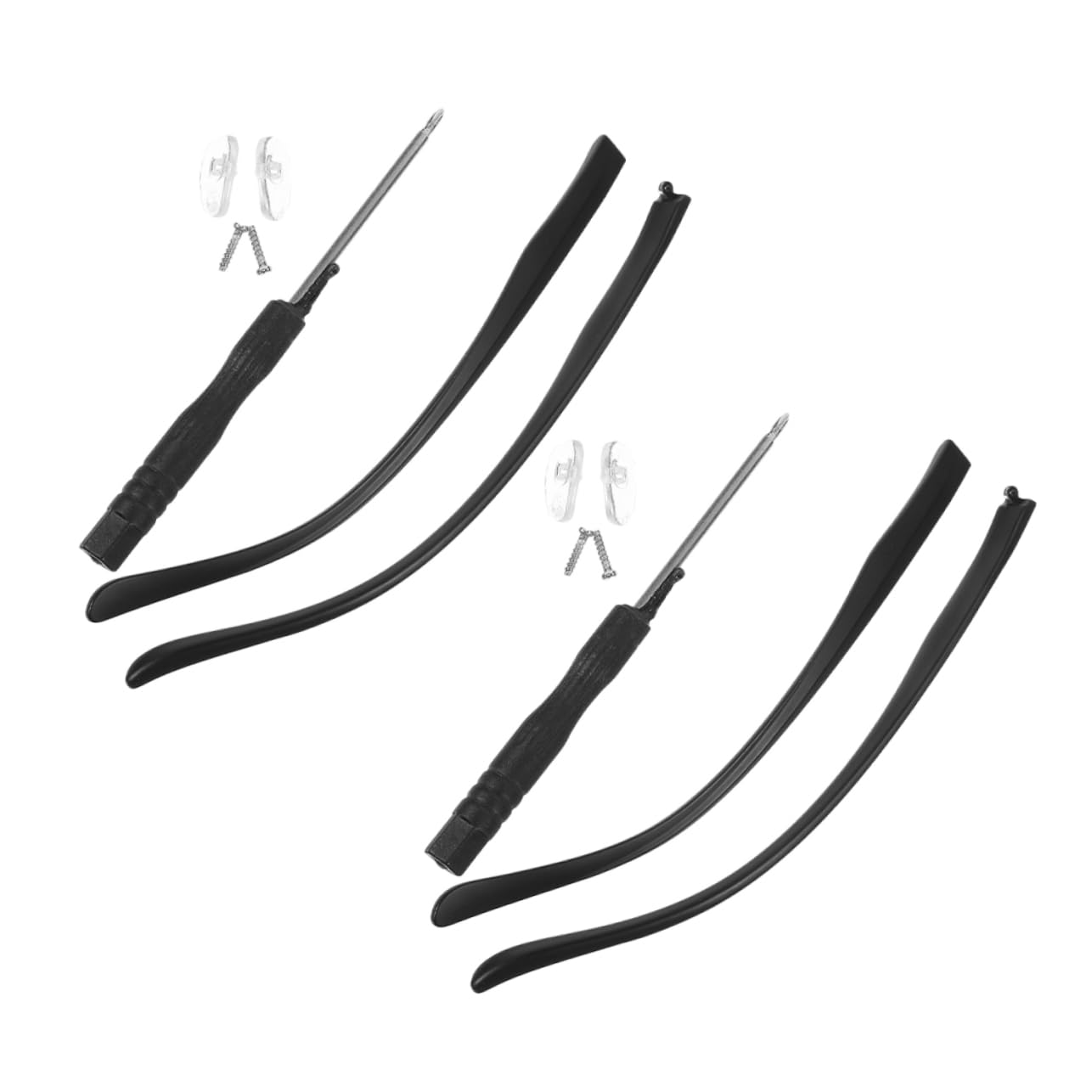 KOMBIUDA 2 Pairs Universal Glasses Repair Kit - Glasses Temple Replacement Arms & Legs for Eyeglasses & Sunglasses | Perfect for Broken Frame Repair at Home, Office, or Travel