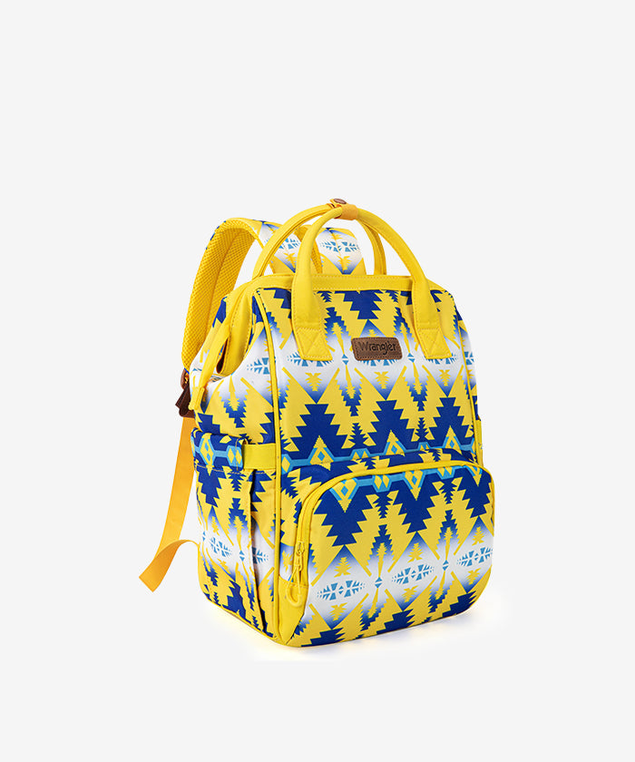 Wrangler Aztec Southwestern Print Diaper Bag - Stylish Baby Essentials Organizer for Travel, Outings & Daily Use