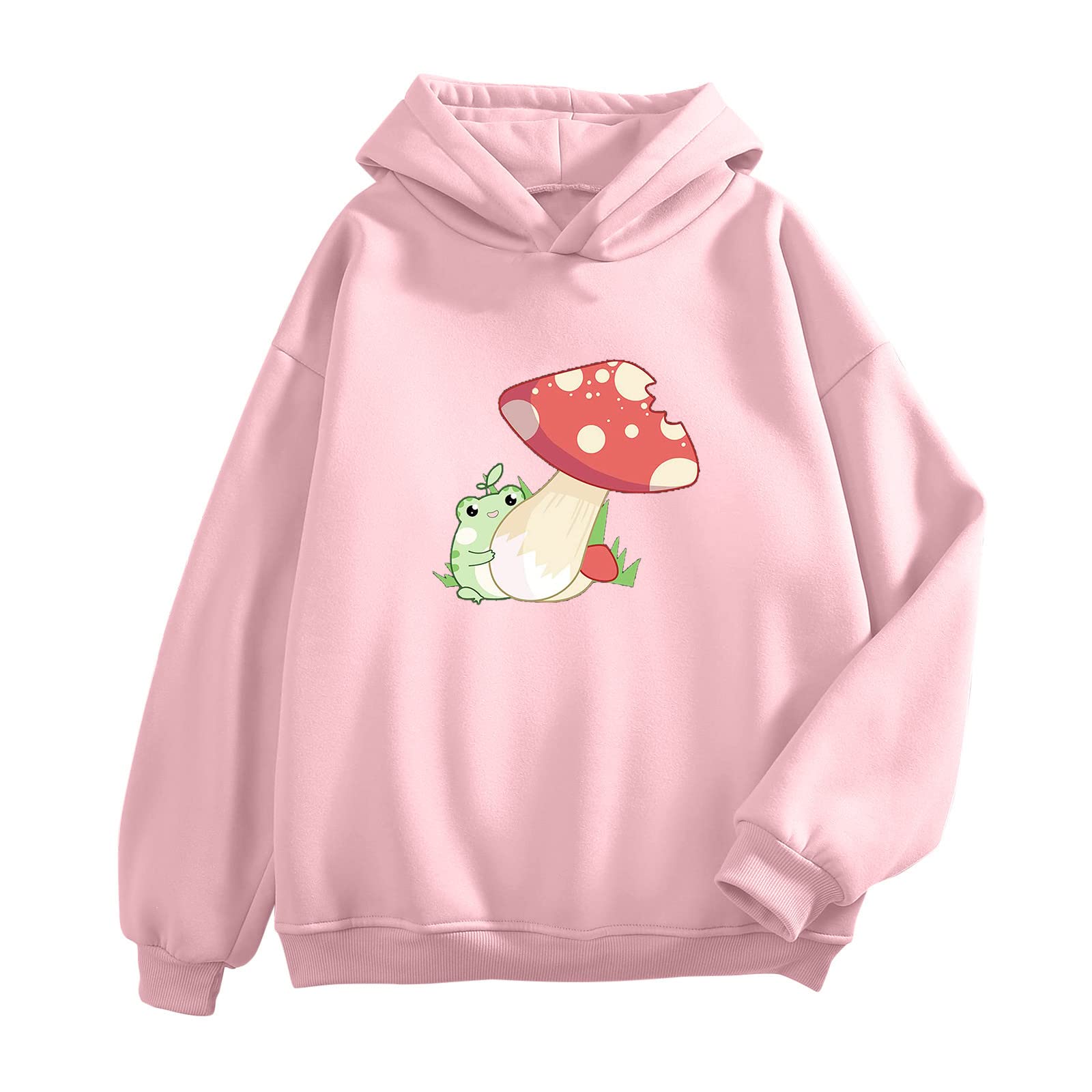 Cute Frog Print Women's Sweatshirt - Long Sleeve Hoodie Pullover for Casual Wear | Cozy Loungewear & Street Style Fashion