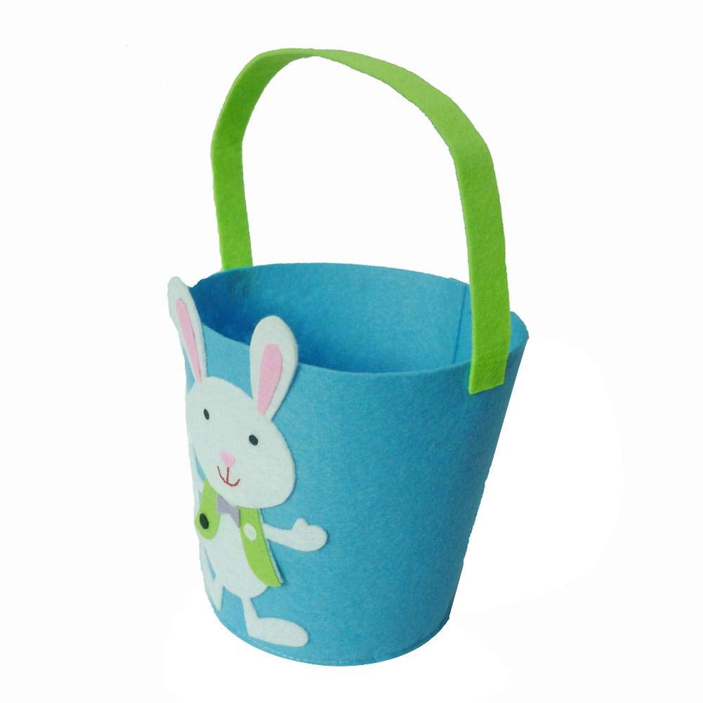 LeveraYo Easter Bunny Basket Bags - Rabbit Candy Tote with Handles for Easter Eggs, Toys & Gifts | Perfect for Easter Egg Hunts, Party Favors & Spring Celebrations