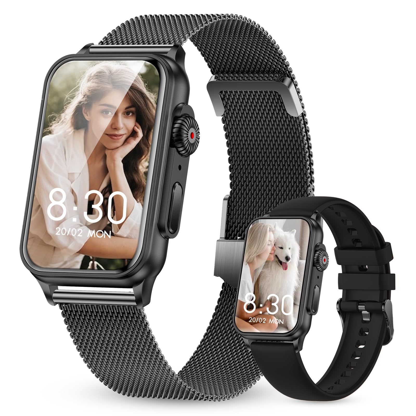 Smart Fitness Watch for Women - Heart Rate & Sleep Tracker, IP68 Waterproof for Android iOS - Perfect for Workouts & Daily Use