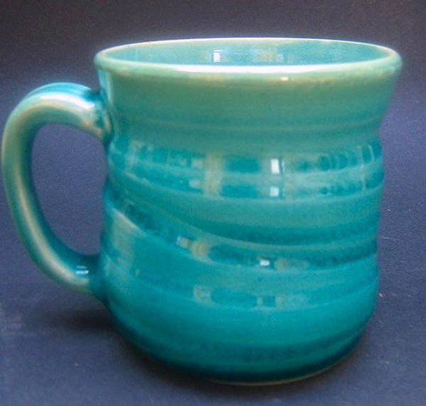 Coyote Copper Blue Glaze Ceramic Mug - Handmade Coffee Cup for Home, Office & Gifts - Perfect for Hot Beverages, Tea & Espresso