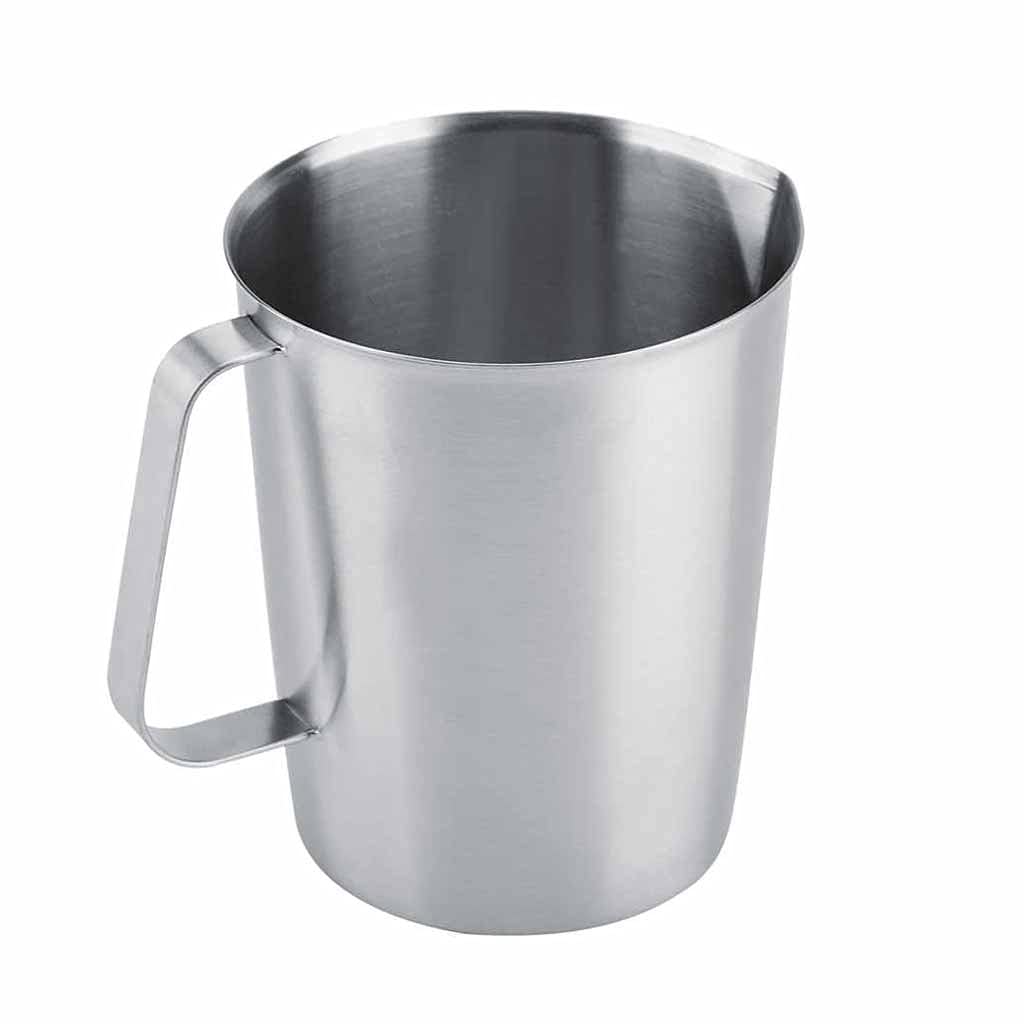 FETION 2000ml Large 304 Stainless Steel Measuring Cup with Dripless Spout - Unbreakable Milk Frothing Pitcher for Coffee, Tea & Baking - Perfect for Baristas, Home Brewing & Kitchen Measuring