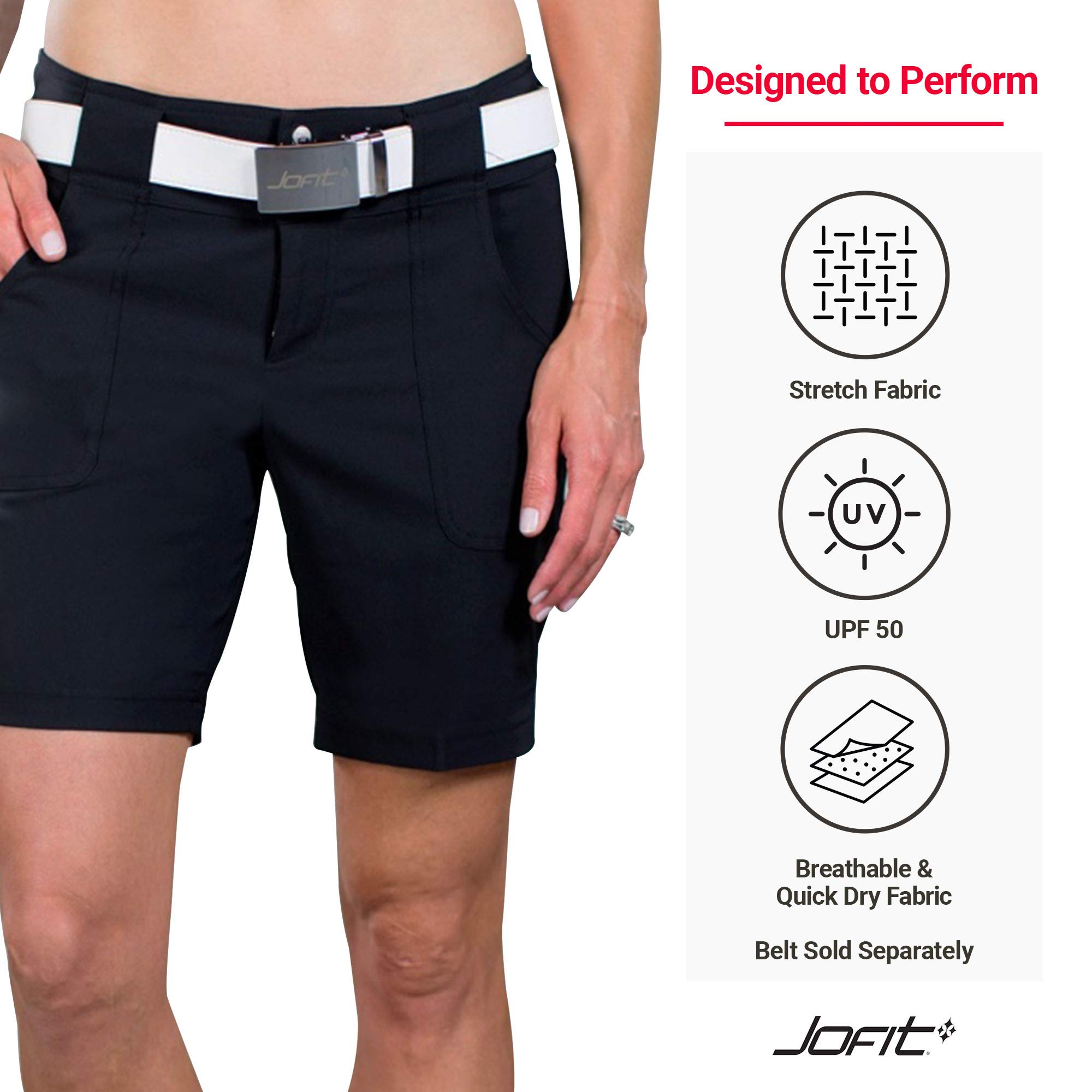 Jofit Women's Golf Shorts - Athletic & Casual Wear for Golf, Running & Everyday Comfort | Breathable & Stylish Activewear