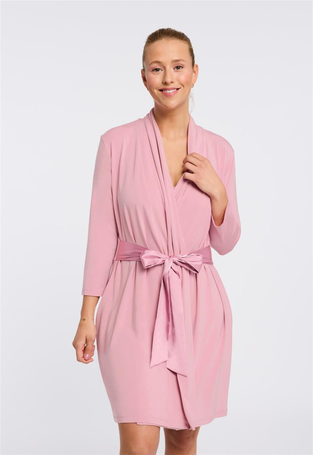 Iconic Pink Nectar Robe - Soft Plush Women's Bathrobe for Spa, Lounge & Home Relaxation | Cozy Gift for Her