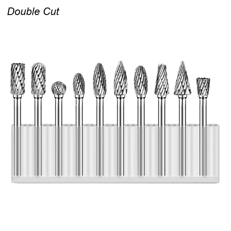 10PCS Carbide Burr Set 1/8