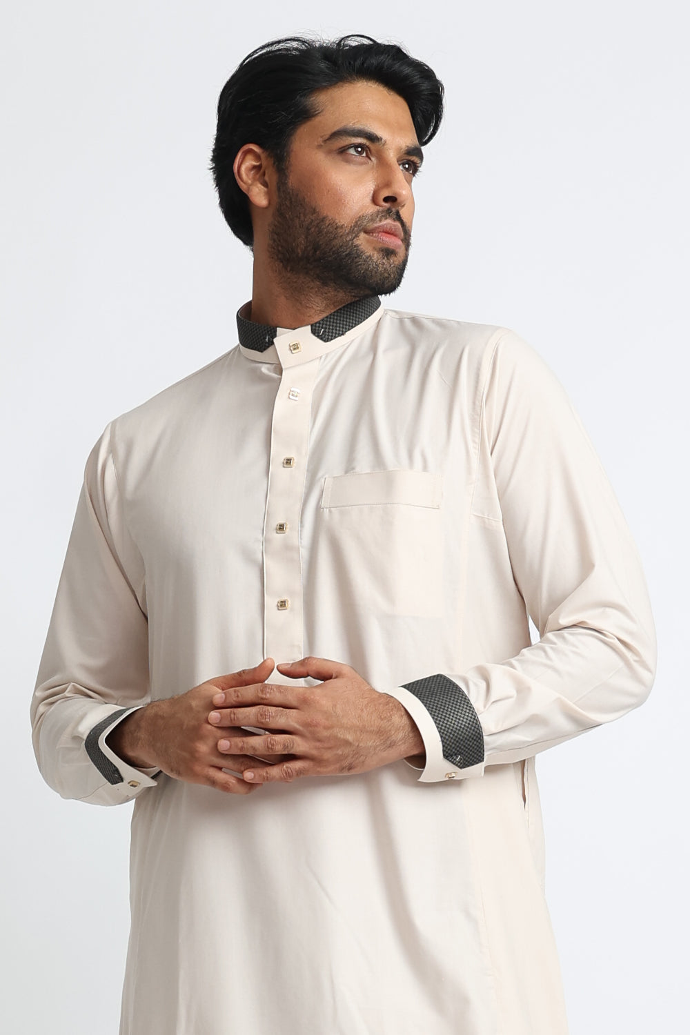 J105 Linen Cream Collared Shirt - Women's Casual Summer Blouse for Office, Travel & Outdoor Activities