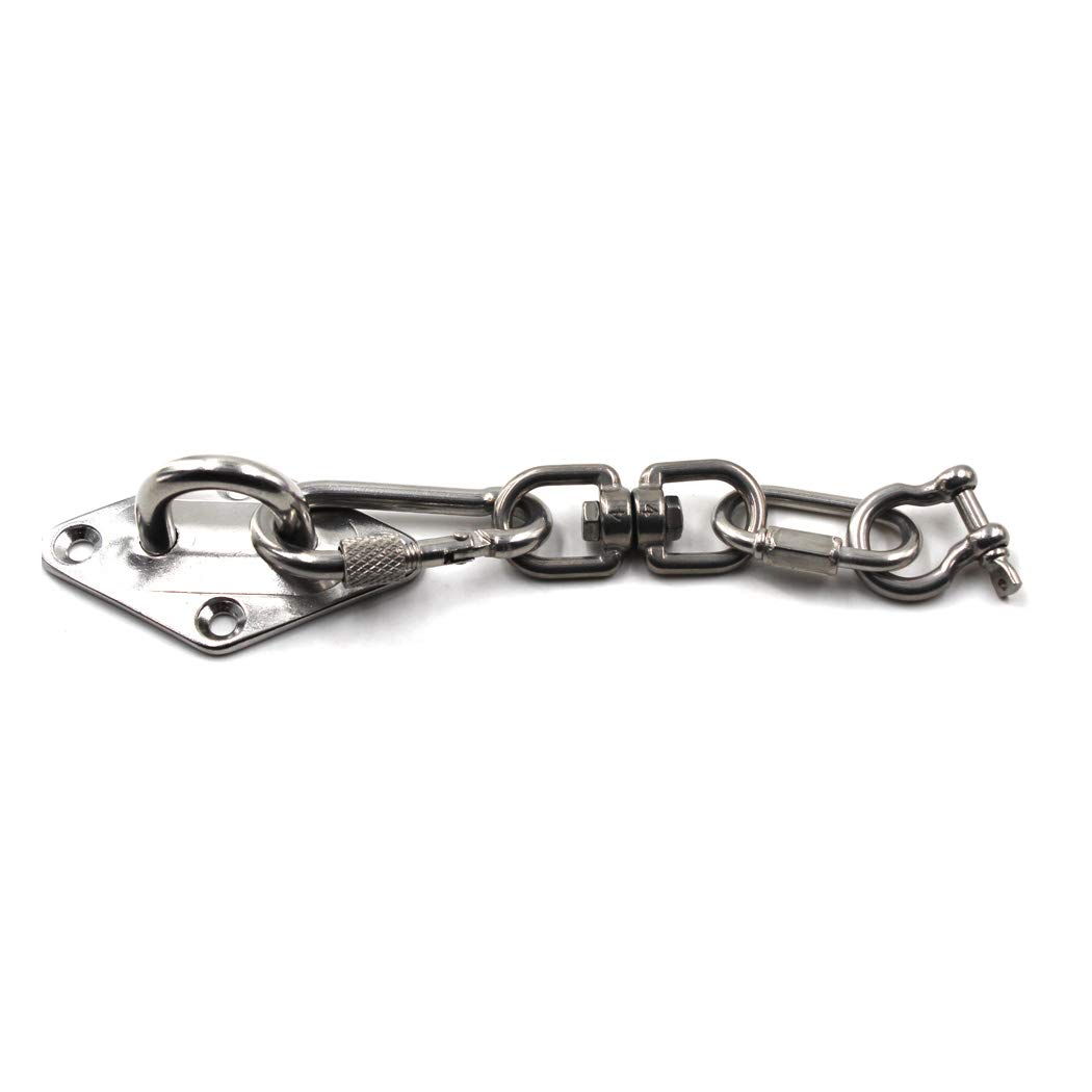Stainless Steel M6 Ceiling Hook - Heavy Duty Wall Mount for Hanging (Pack of 6) - Garage & Garden Use