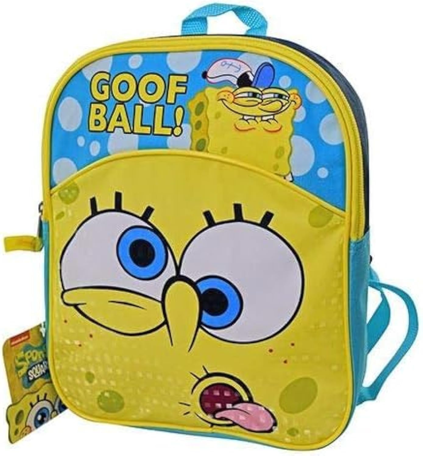 SpongeBob SquarePants 11 Inch Mini Backpack for Kids - Yellow Small School Bag for Boys & Girls - Perfect for School, Travel & Cosplay Accessories