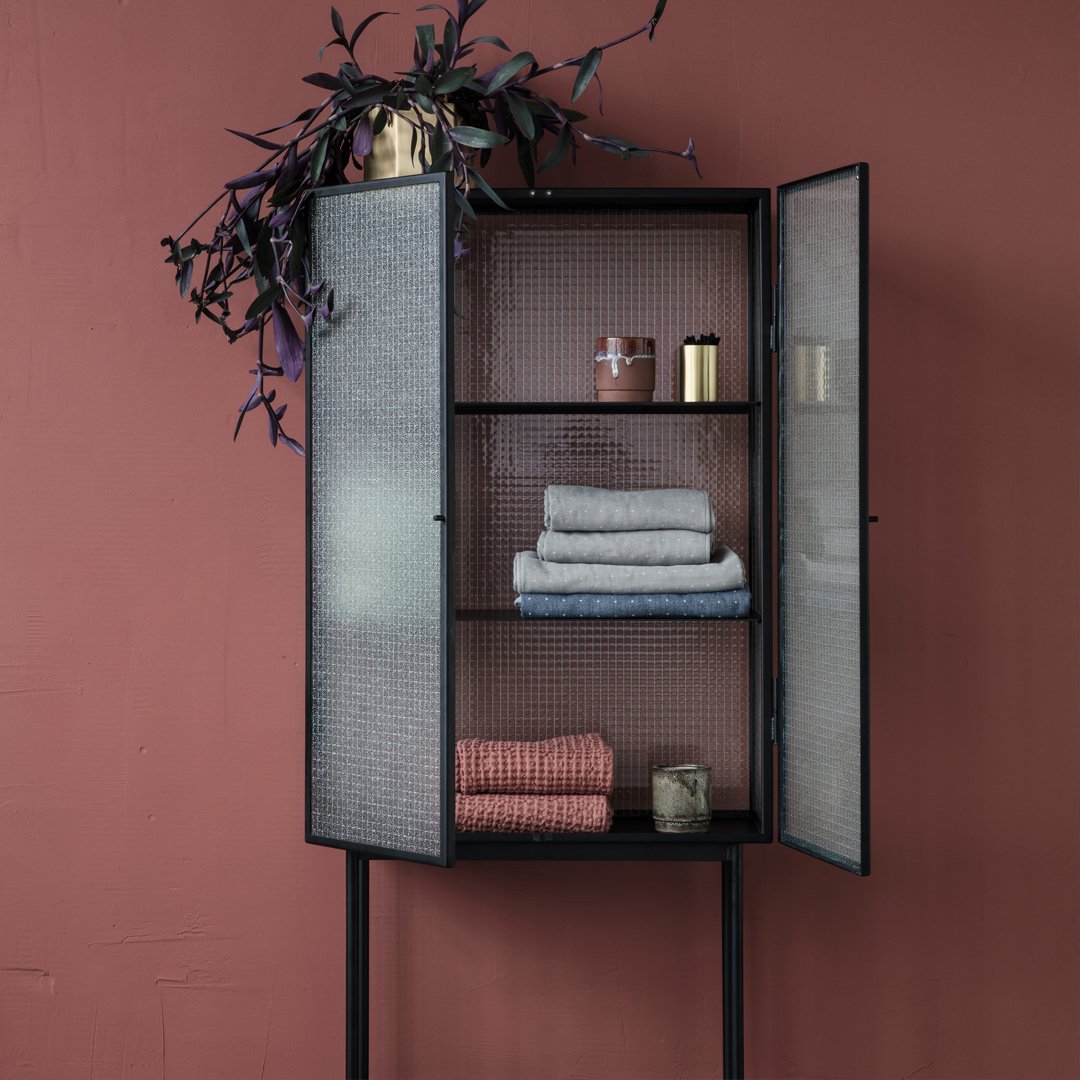 Ferm Living Haze Showcase - Modern Glass Display Case for Home Decor & Collectibles | Perfect for Living Room, Bedroom, or Office Display