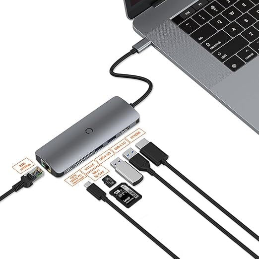 Cygnett Unite DeskMate USB C Hub - 7-in-1 Multiport Adapter with 4K HDMI, USB 3.0, SD/TF Card Reader & PD Charging - Perfect for MacBook Pro/Air, iPad Pro & Windows Laptops - Home Office & Travel Essential