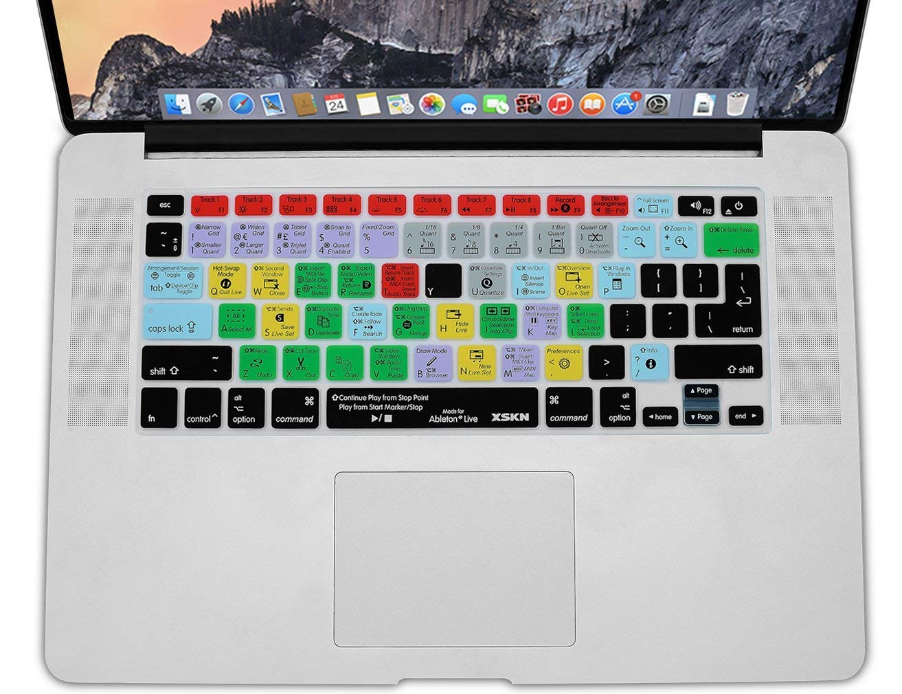 Ableton Live Shortcut Silicone Keyboard Cover for MacBook Air 13, Pro 13/15/17, Retina 13/15 & Wireless Keyboard – Music Production & DJ Performance Accessory (Not Compatible with Magic Keyboard)