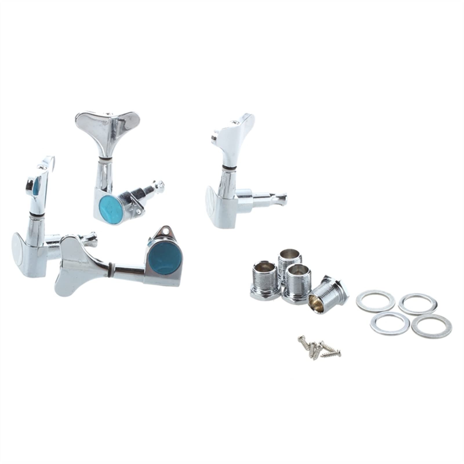 Premium Sealed Bass Tuning Pegs - 1 Set Machine Heads & 2 Non-Slip Guitar Strap Locks - Perfect for Bass Guitar Maintenance and Secure Playing